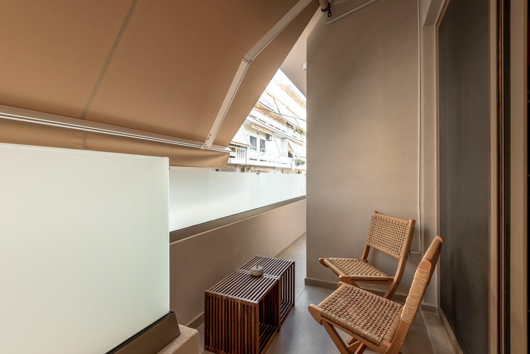 Devina Two — first floor balcony with views over Nea Chora