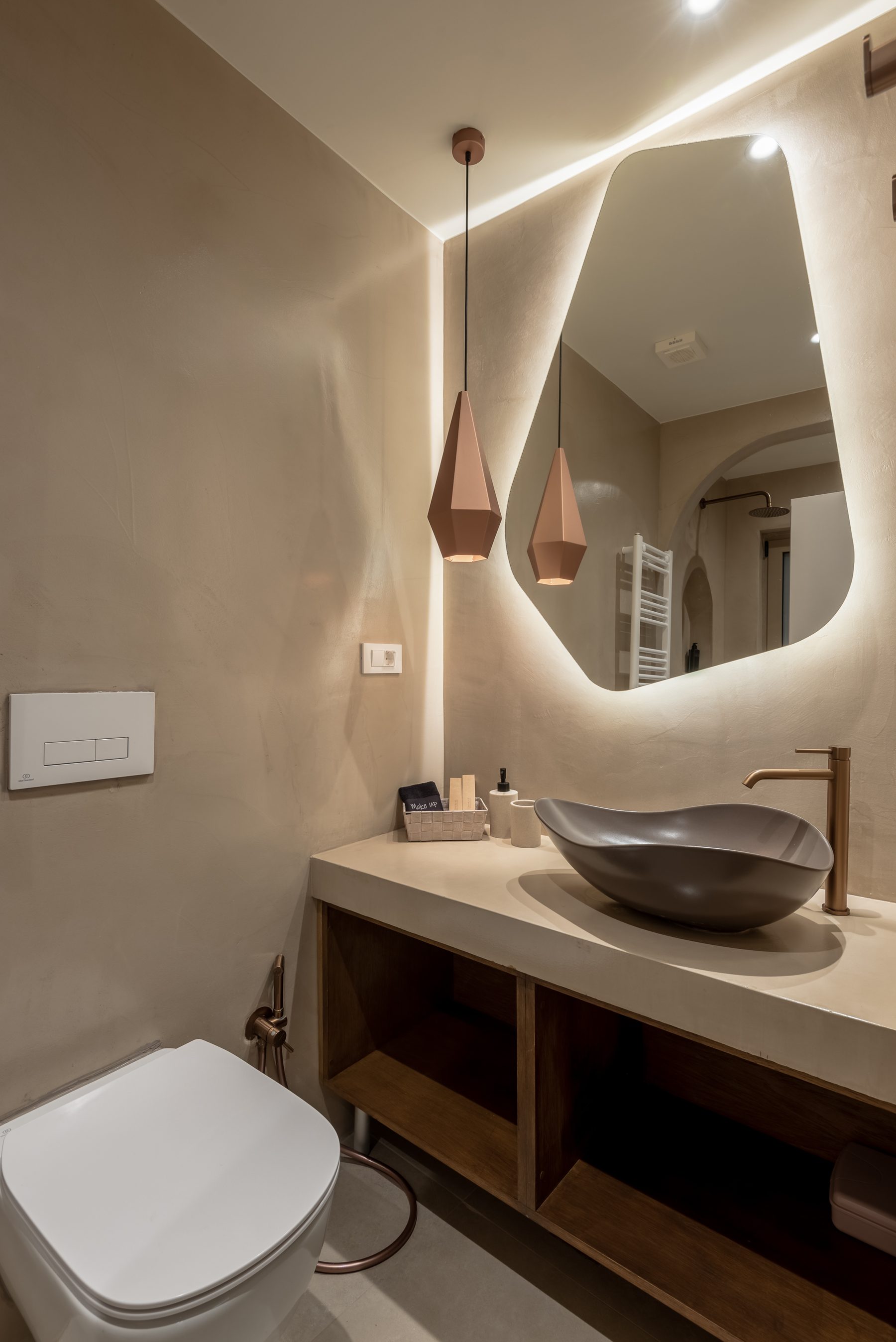 Devina Two — living room bathroom with warm ambient lighting
