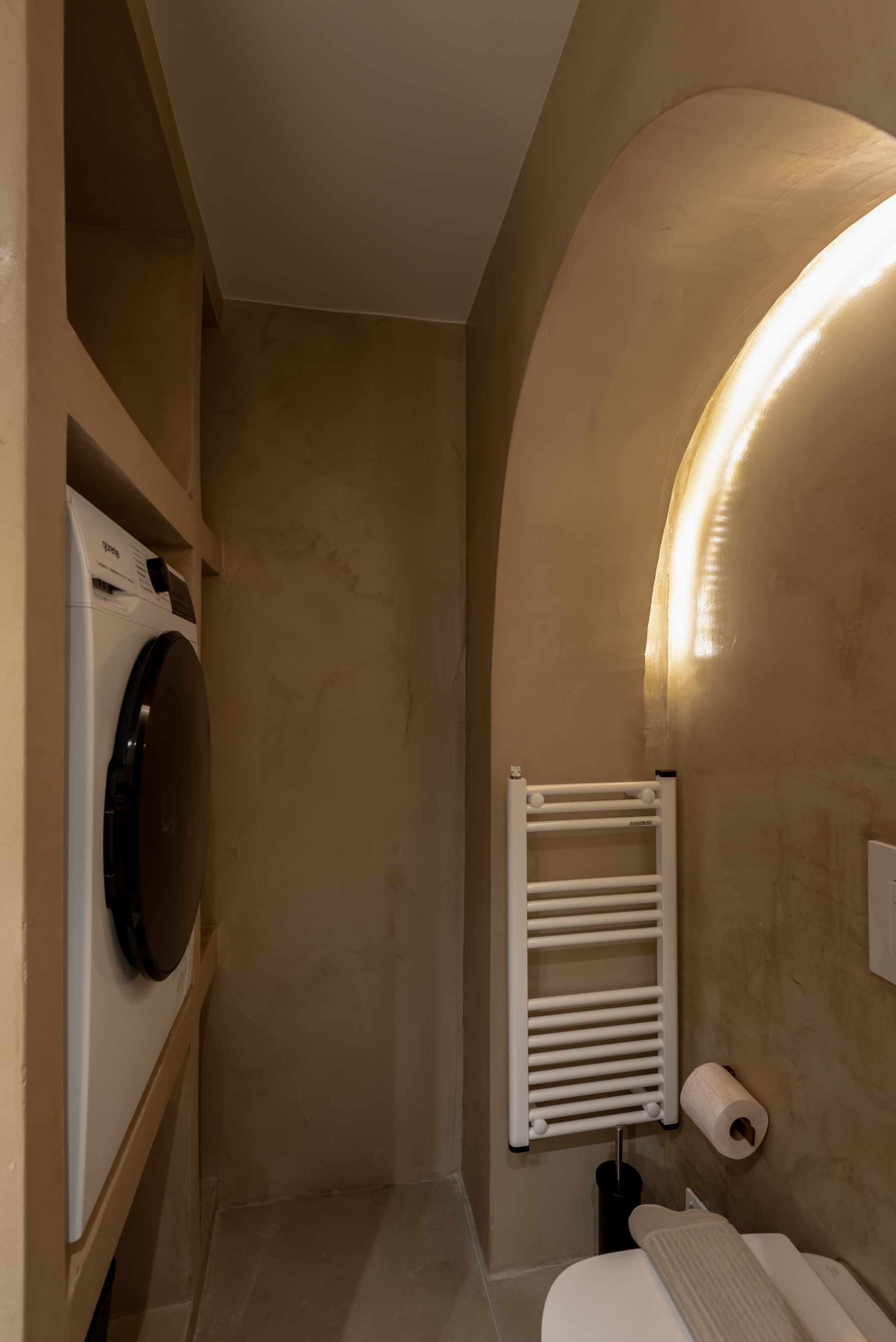 Devina Two — master ensuite detail with brushed brass hardware