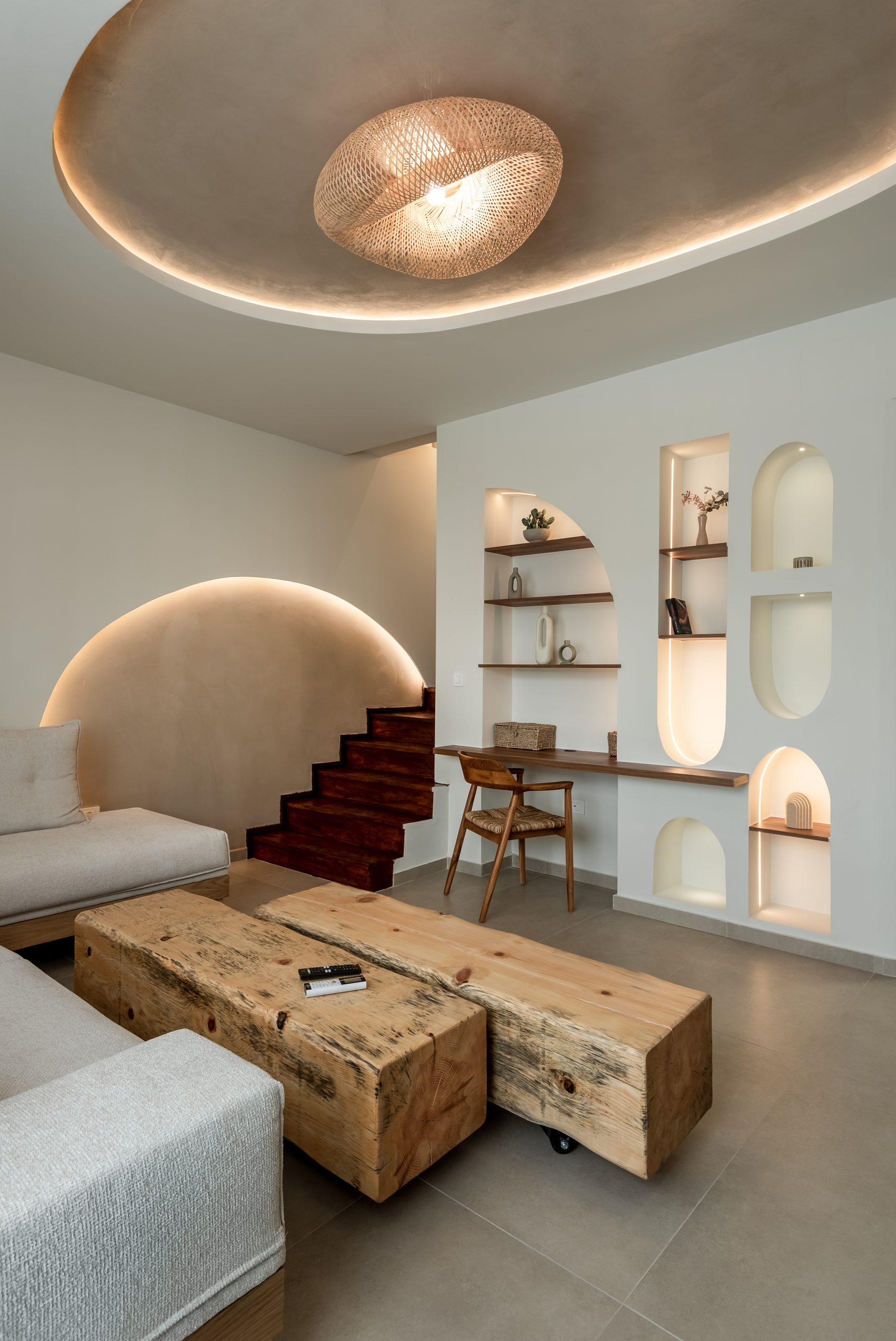 Devina Two — living room seating area with warm afternoon light